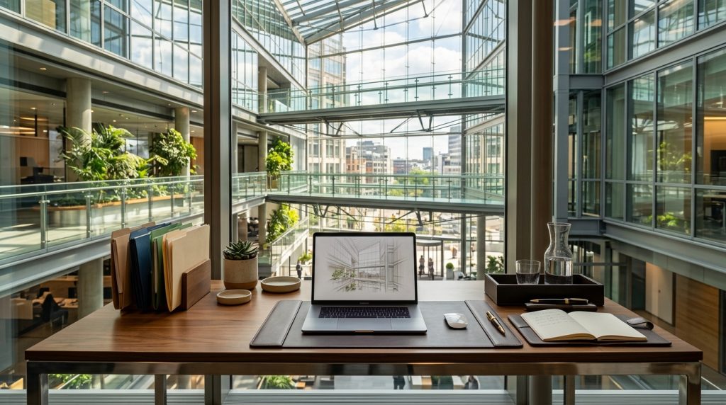 Dossiers de gestion administrative et protection sociale sur un bureau d'entreprise