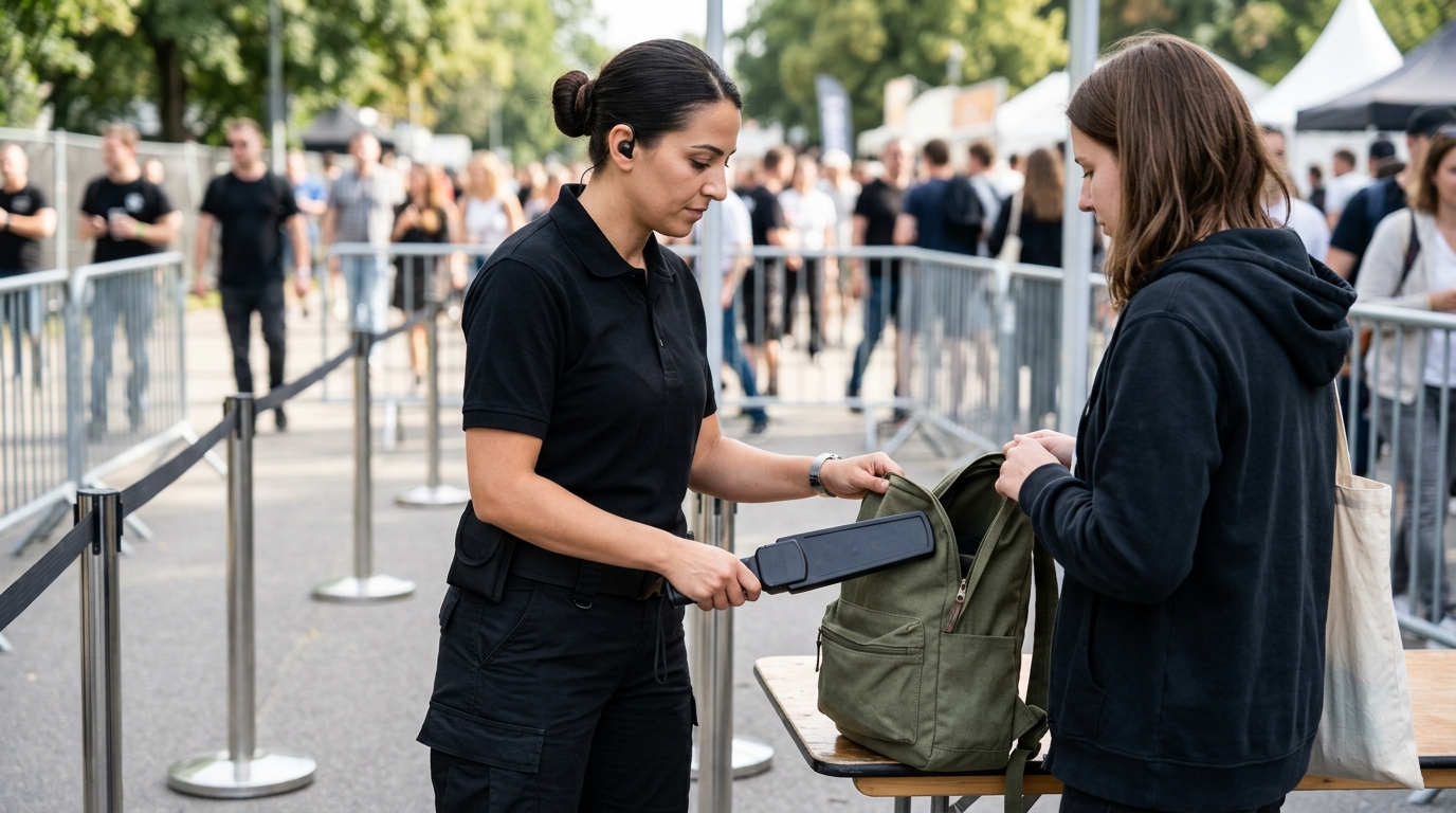 regles palpation evenementiel et agent de securite filtrage festival stade